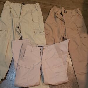Lot Of 3 Pair Of 5.11 Tactical Cargo Pants. Apex And Taclite Pro Size 32/32